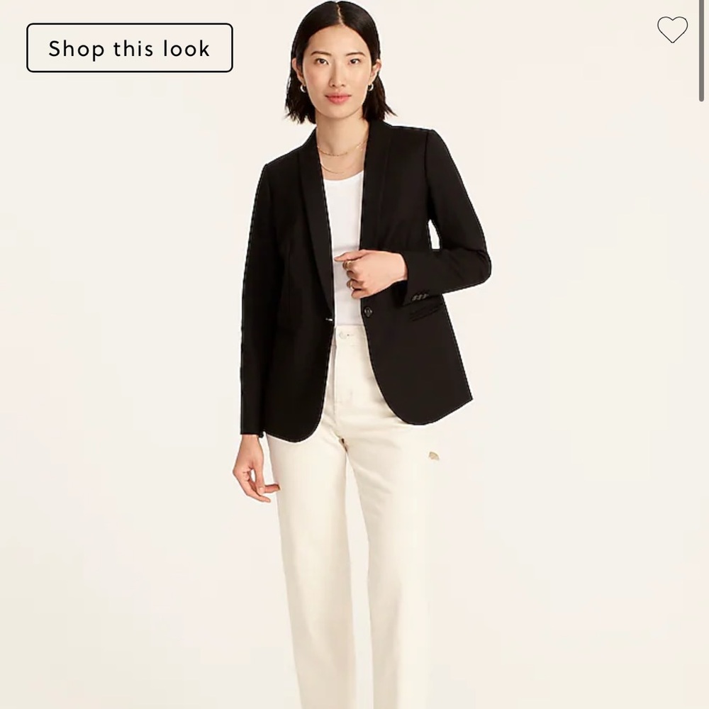GENTLY USED - J Crew Black One-Button Blazer